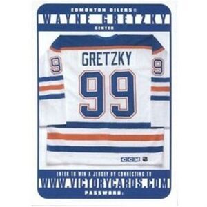 1999 VICTORY WAYNE GRETZKY JERSEY SWEEPSTAKES CARD